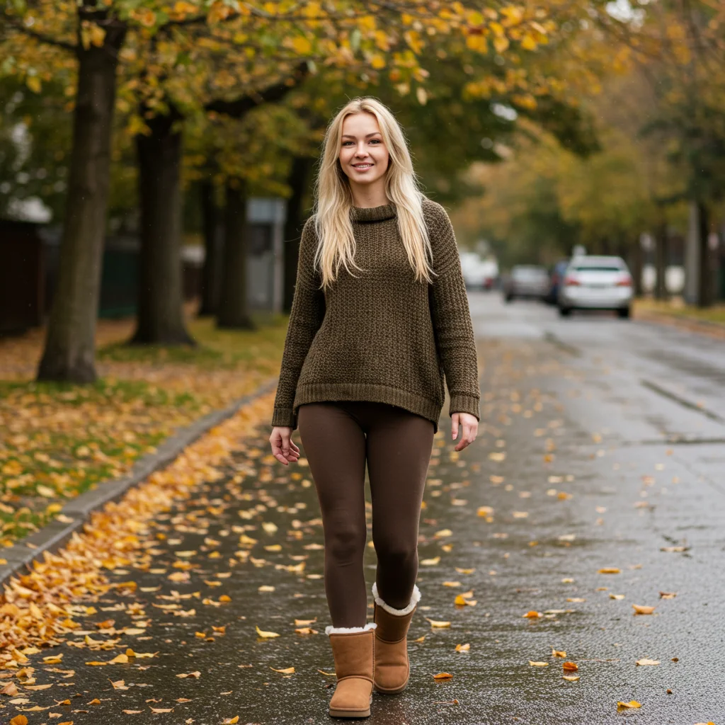 Fall Fashion for Women: Cozy and Chic 10 blonde woman in fall sweater and boots