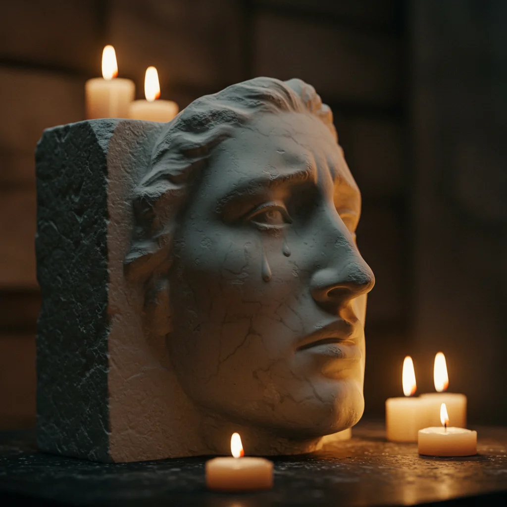 The Art of Illusion: How Renaissance Sculptors Crafted Nearly Real Statues 6 a block of marble evolving into a face
