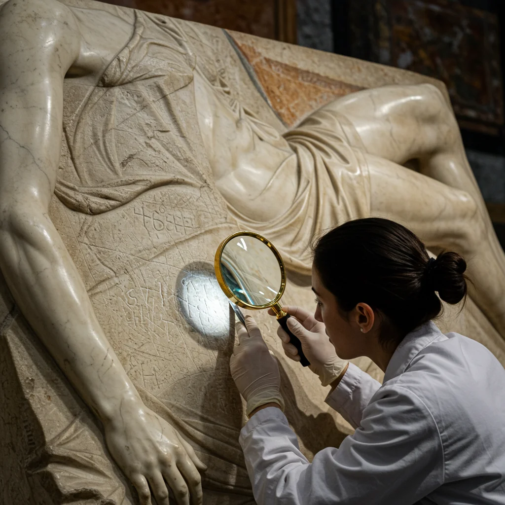 a-conservator-in-white-gloves-inspecting a conservator in white gloves inspecting